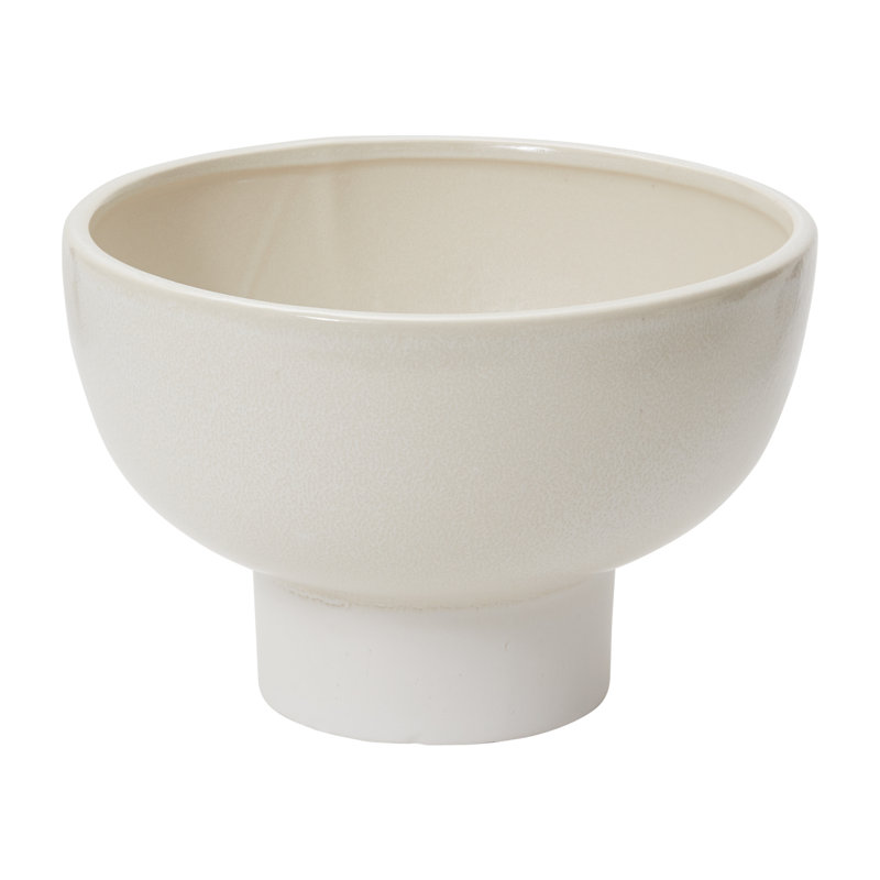 Vase de table en céramique Abie, H 6,25 po x l 9,25 po x P 9,25 po