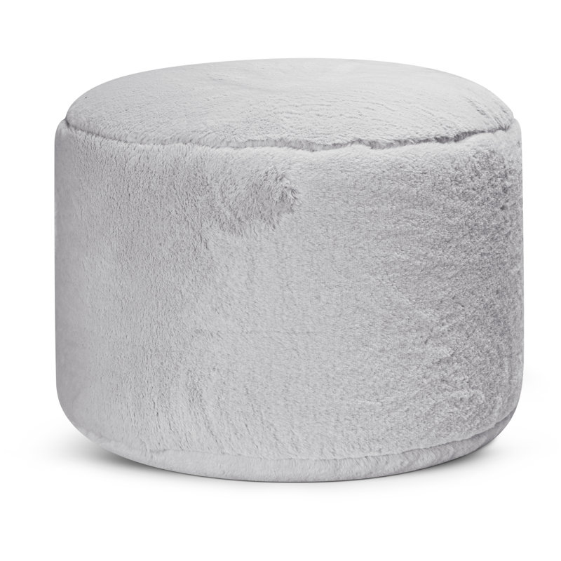 Pouf / coussin pouf Dotcom Softy Plush, Fausse fourrure grise