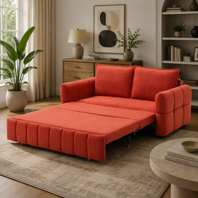 Canapé-lit 3 en 1 avec méridienne Teddy intégrée, disponible en 3 couleurs.