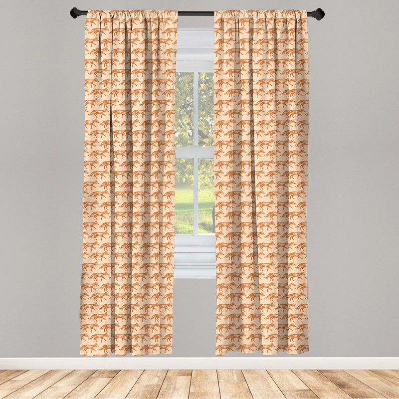 Fox Semi-Sheer Rod Pocket Curtain Panels, 28" x 95"