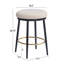 Ensemble de 4 tabourets de comptoir modernes de 24,75 po, 4 tabourets de comptoir blancs avec structure en fer, coussin éponge, repose-pieds, convient à la cuisine / chambre à coucher / salle à manger.-1298754624-1298754626