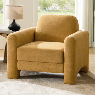 Fauteuil incurvé large en chenille l 36 po Gabriel