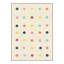 Tapis d'intérieur moderne à pois multicolores à motif aquarelle et à pois, lavable à la machine-129158145