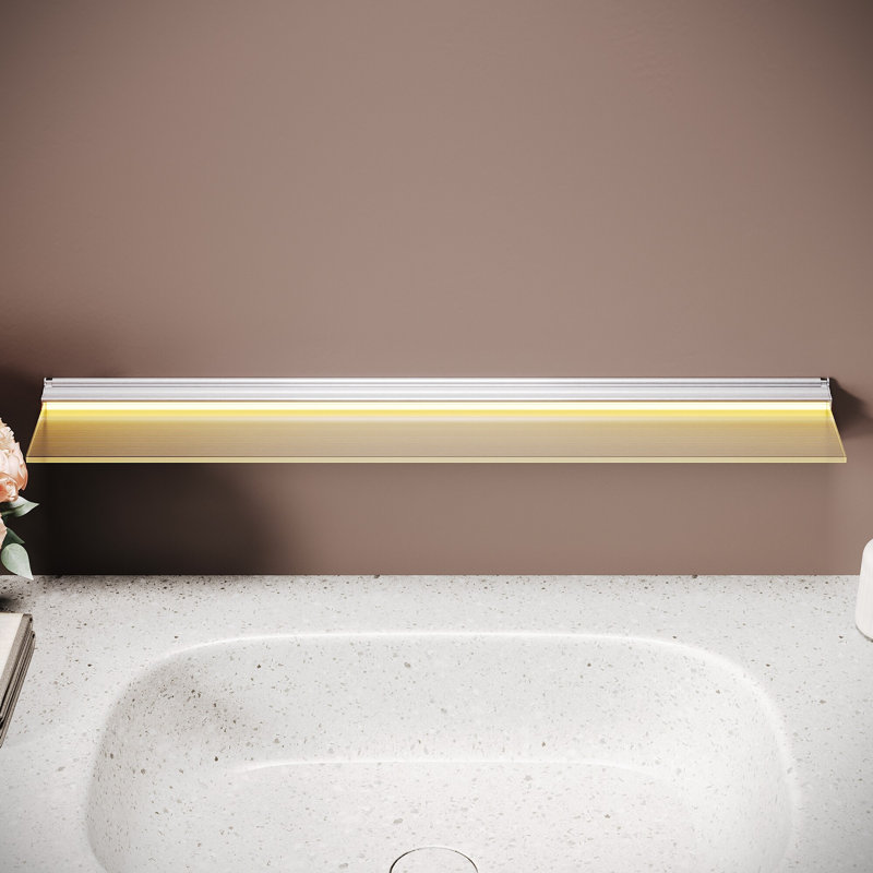 Triangle Bracket Shelf, 7 Cm H x 80 Cm W x 14 Cm D, Gold