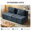 2 Seater Chenille Sofa Bed