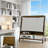 Mobile TV Stand with Mount for 32-50" TV with Projector Screen & Power Outlets - Adjustable Rolling TV Cart, Wood | Modern Functional Style | Living Room, Bedroom, Office