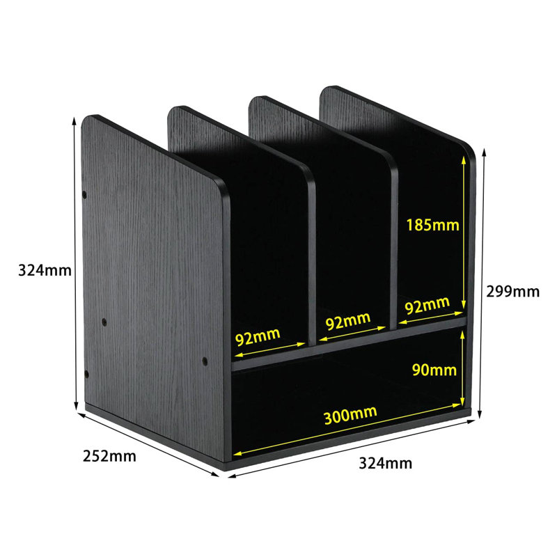 Kleban Wood Magazine Holder, Black
