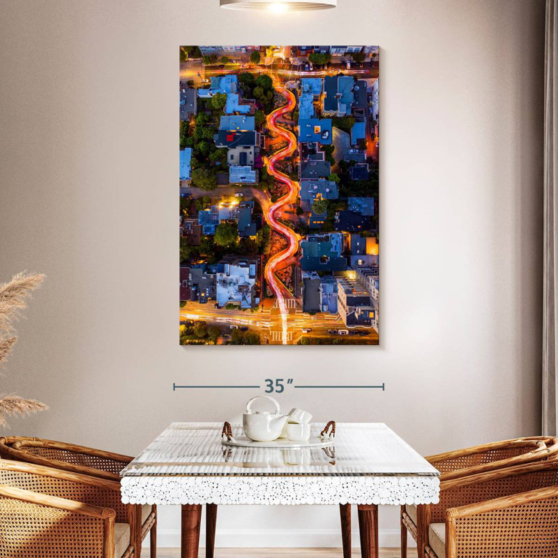 Aime Lombard Street Lights, 51" H x 34" W