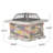 28" Concrete Wood Burning Outdoor Fire Pit Table With Lid-284604778