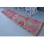 Tapis de couloir turc Herki fabriqué à la main en rose - idéal pour l'extérieur, les couloirs et les cuisines