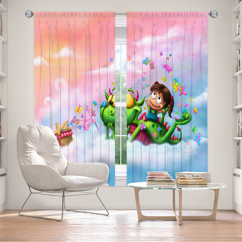 Paire de rideaux obscurcissant en polyester Calaw, L 40 po x L 82 po