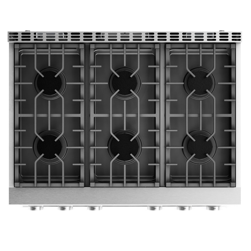Thor Kitchen 36" 6 Cubic Feet Smart Liquid Propane Free Standing Range with 6 Burners