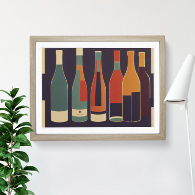 Retro Wine Bottle Vol.4 - Single Picture Frame Painting