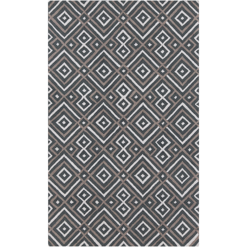 Tapis turquoise / gris Sudbury, Rectangle 3 pi 6 po x 5 pi 6 po
