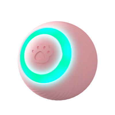 Silicone pets toy Interactive Automatic Rolling Cats Toy Ball Electrical Smart Pet Ball  Rotation Random Motion USB Rechargeable Moving Toy For Boredom Relief