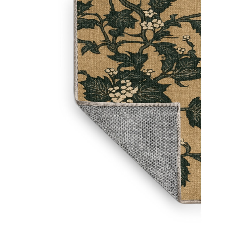  Washable Japanese Knotweed Vegetables Area Rug, Rectangle 7 pi x 9 pi