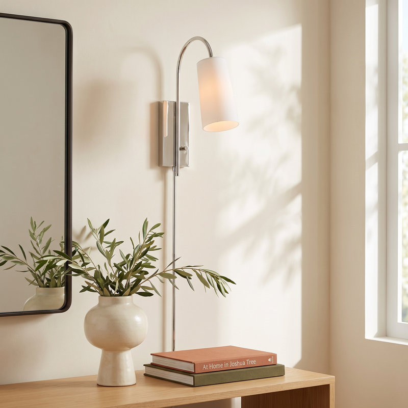 Alexa 1 Light Aged Brass Wall Mount, Nickel