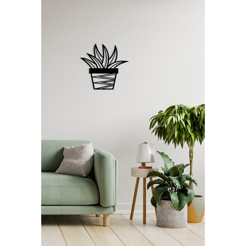 Stylish Decorative Metal Wall Accessory, Black, 7.9 x 9.8 inches | 100% Metal Construction, Thickness: 0.08 inches | Perfect for Home Decor, Office Spaces & Unique Wall Art - Durable & Eye-Catching Design