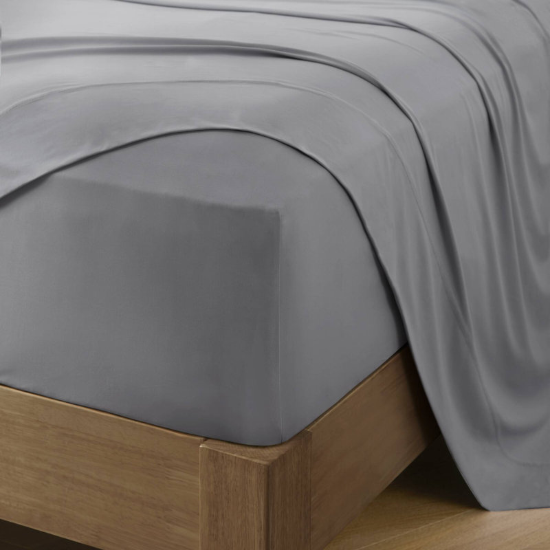 Luxury 4-piece King Sheets And Sheet Sets, Stretch Jersey, Cool Grey