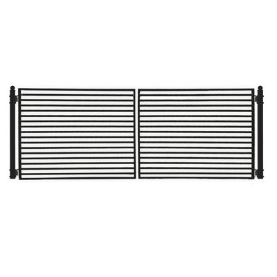 Automated Steel Dual Swing Driveway Gate and Gate Opener Complete Kit – MILAN Style – ETL Listed