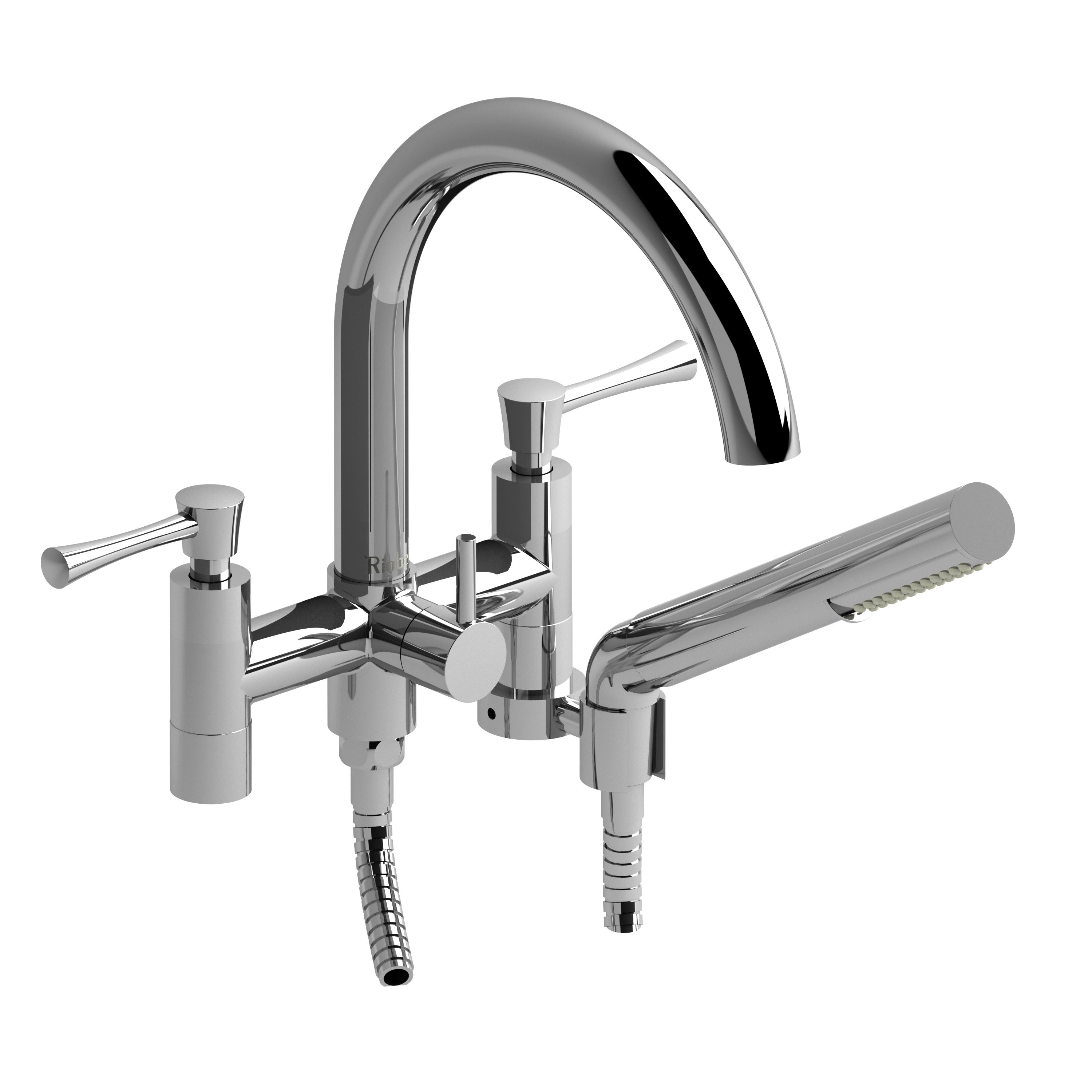 Riobel Edge Double Handle Floor Mounted Tub Only Faucet | Wayfair