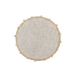 Hand Tufted Cotton Area Rug in Brown/Gray