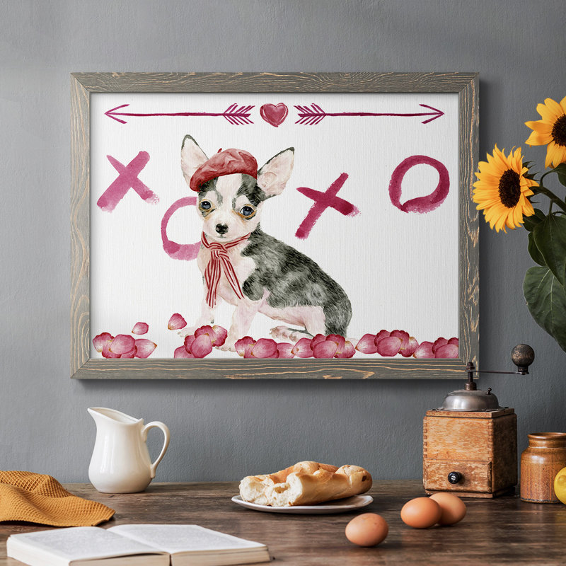 Chiot Valentine Collection A, Gris, H 28 po x l 42 po x P 1,5 po