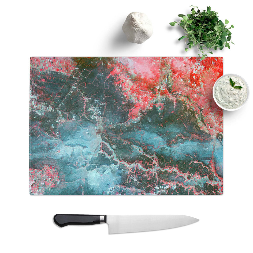 Tempered Glass Universe in Abstract Vol.30 Chopping Board