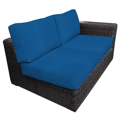 Canapé de patio gauche Sirci avec coussins Sunbrella