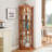 Corner Lighted Curio Cabinet With Adjustable Shelves And Anti-Toppling Device For Safe And Elegant Display-1265691210