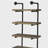 Black and rustic oak 4-layer wall shelf-1288981506