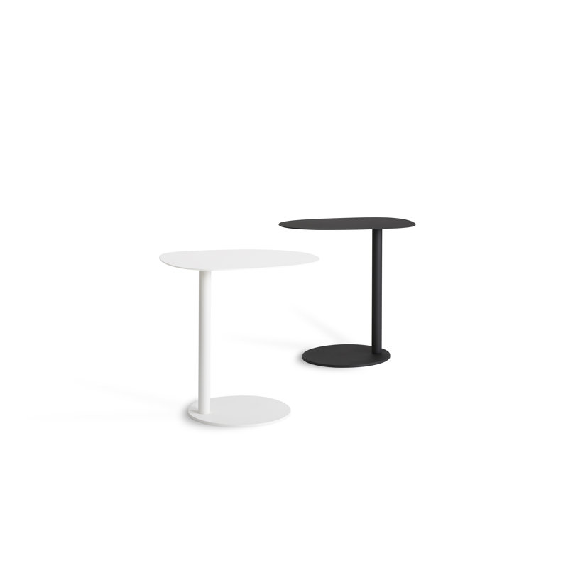 Table de bout avec tablette Perch, Blanc