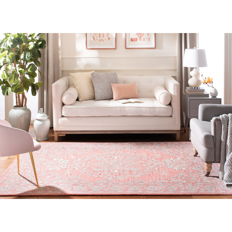 Ivory Hand-knotted Wool Rectangular Area Rug, 5' x 8'