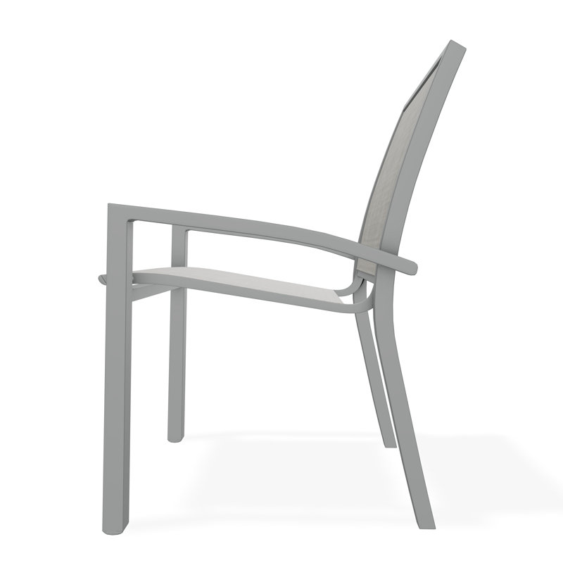 Kendall Outdoor Dining Chair, Smoke, Graphite