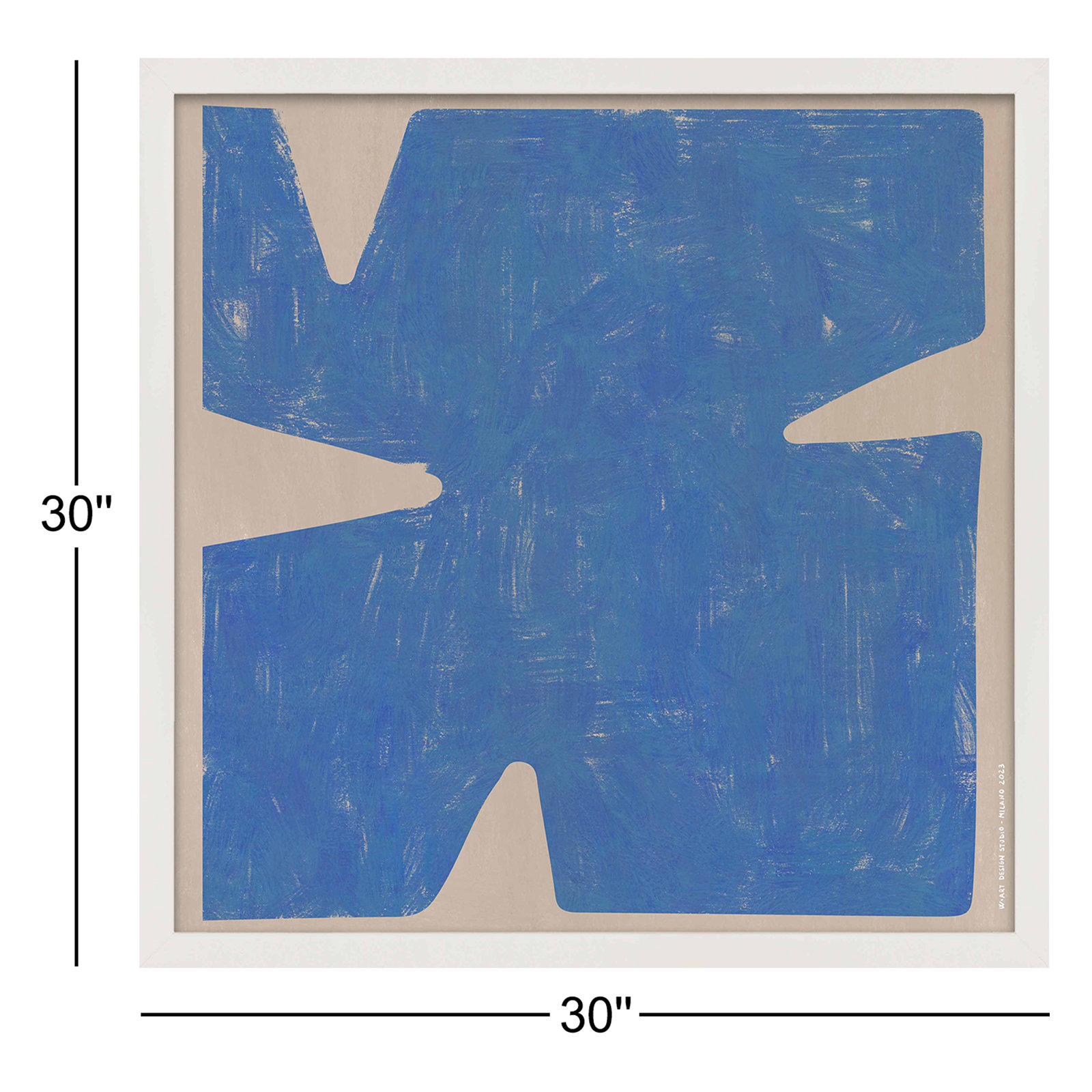 Sculpted Pastel 5 by Romina Gadler, White Paper Framed, 30" H x 30" W