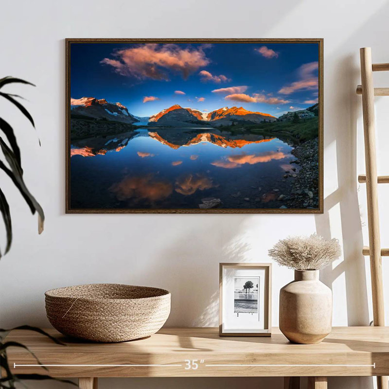 Parc national Jasper, 25 po x 17 po, Cadre flottant en noyer