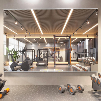 Full Length Rectangle Wall Mirror Home Gym Mirror Dance Studio Mirror Tempered Glass Mirror