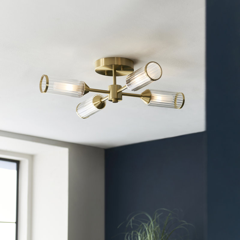 Cunningham Glass Semi Flush Mount