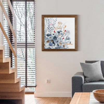 " Indigo & Ochre II - Premium Framed Print - Ready To Hang "