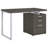 Weathered Grey 3-Drawer Reversible Office Desk-1851239079