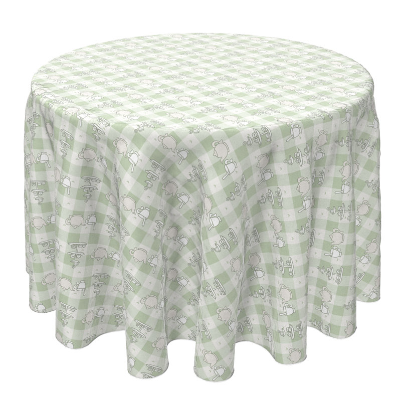 Fabric Textile Products, Inc. Round Tablecloth, 100% Cotton, 60 Round", Tea Time Plaid
