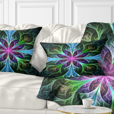Coussin lombaire à motif floral brillant