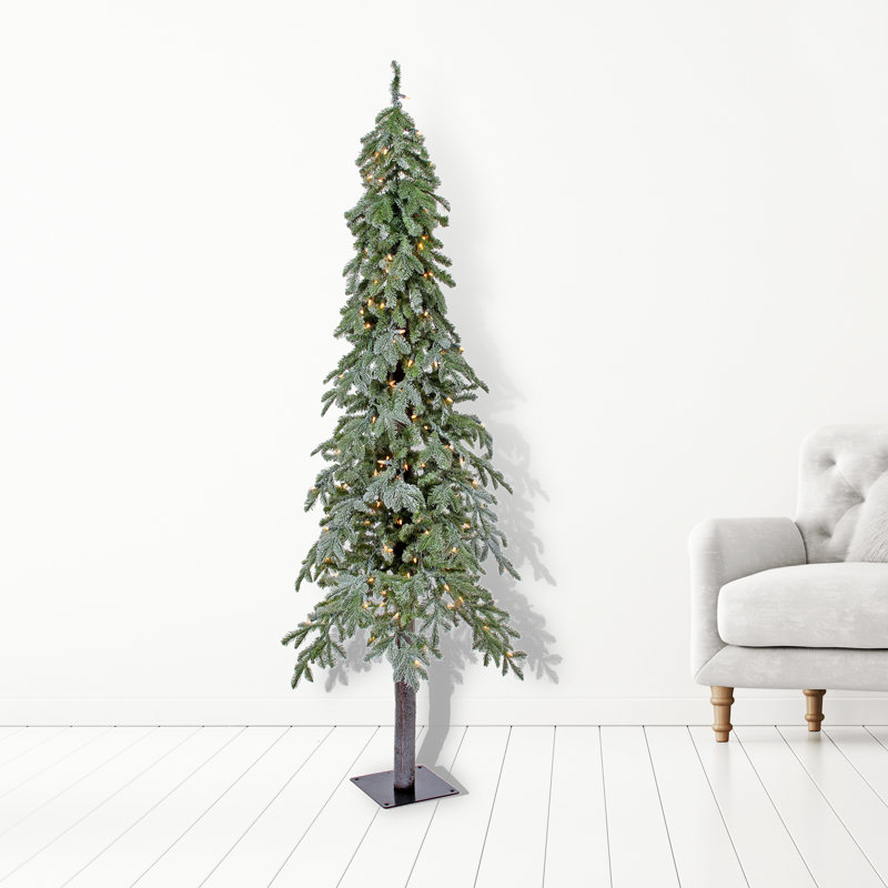 Lighted Artificial Spruce Christmas Tree, 6'