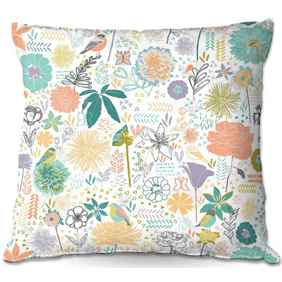  Coussin Couch Birds and Flowers