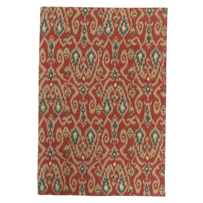 Tapis rectangulaire en laine à tissage plat