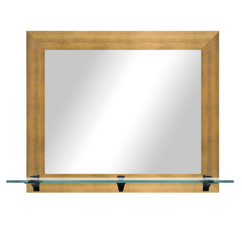 Trinningham Mirror, 21.5" x 25.5", Matte Gold