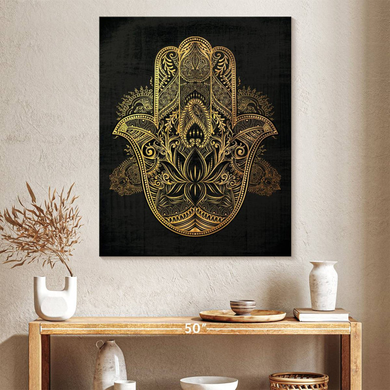 " Ornate Hamsa Symbol " by NirvanaDesigns, 40" H x 32" W x 1.25" D