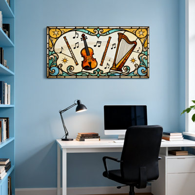 Fashion Musical Instruments And Notes Artwork