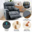 Fauteuil inclinable de massage pivotant surdimensionné avec chaleur et vibration-825117755