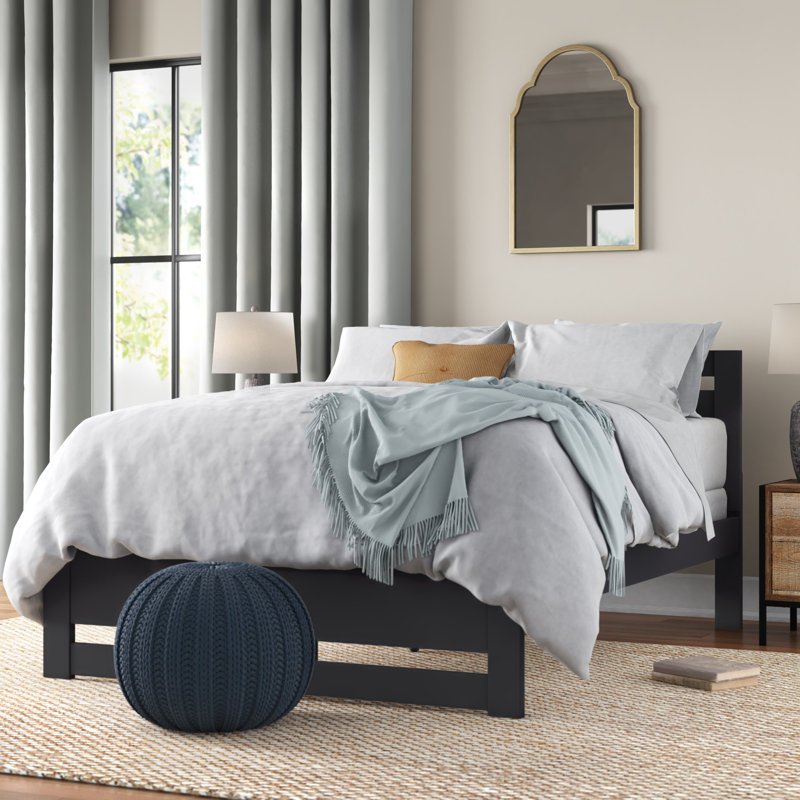 Ayaan Platform Bed, White, Full